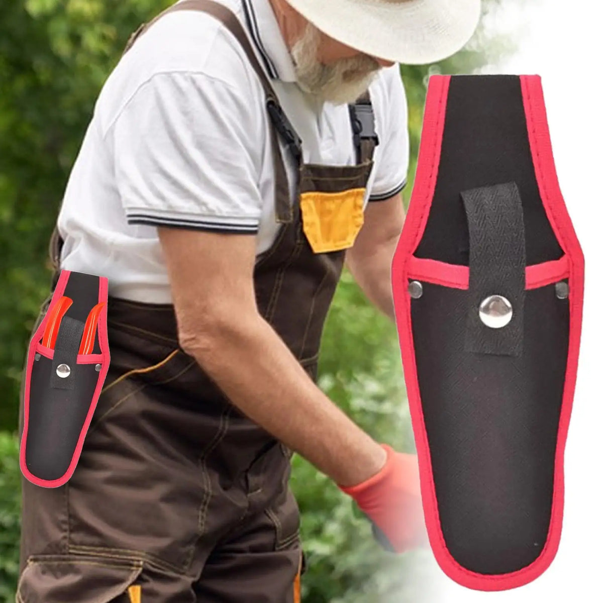 Pruning Shears Belt Holster – Canvas Garden Pruner Pouch Garden Tool Holster Axl