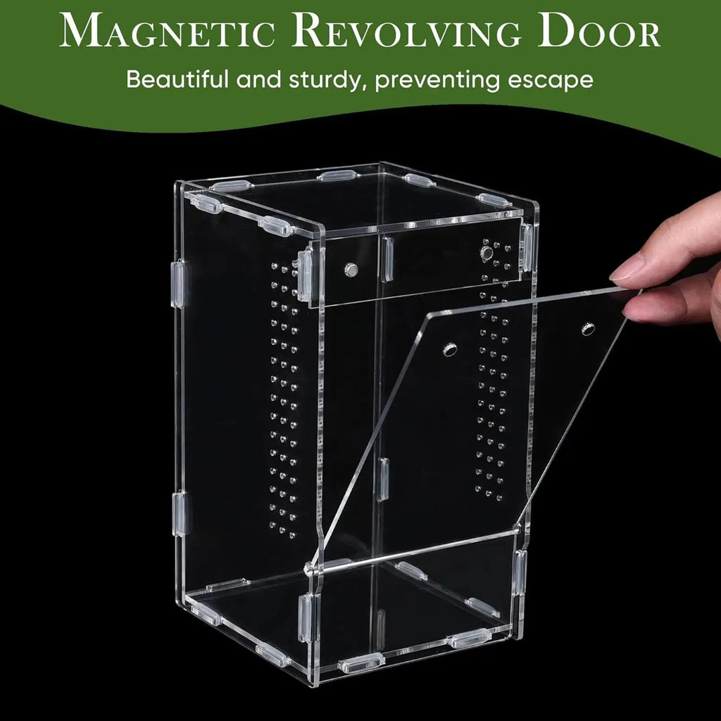 Acrylic Jumping Spider Enclosure – Escape-Proof Ventilated Tank Spider Enclosure Axl