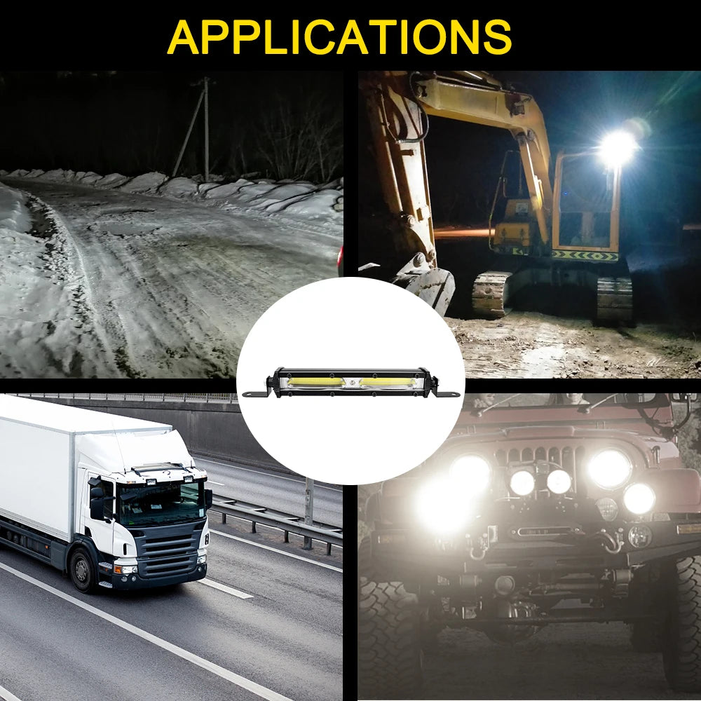AINYSZIN 18W LED Work Light Bar 6500K IP67 – Truck SUV Off-Road LED Work Light Bar Axl