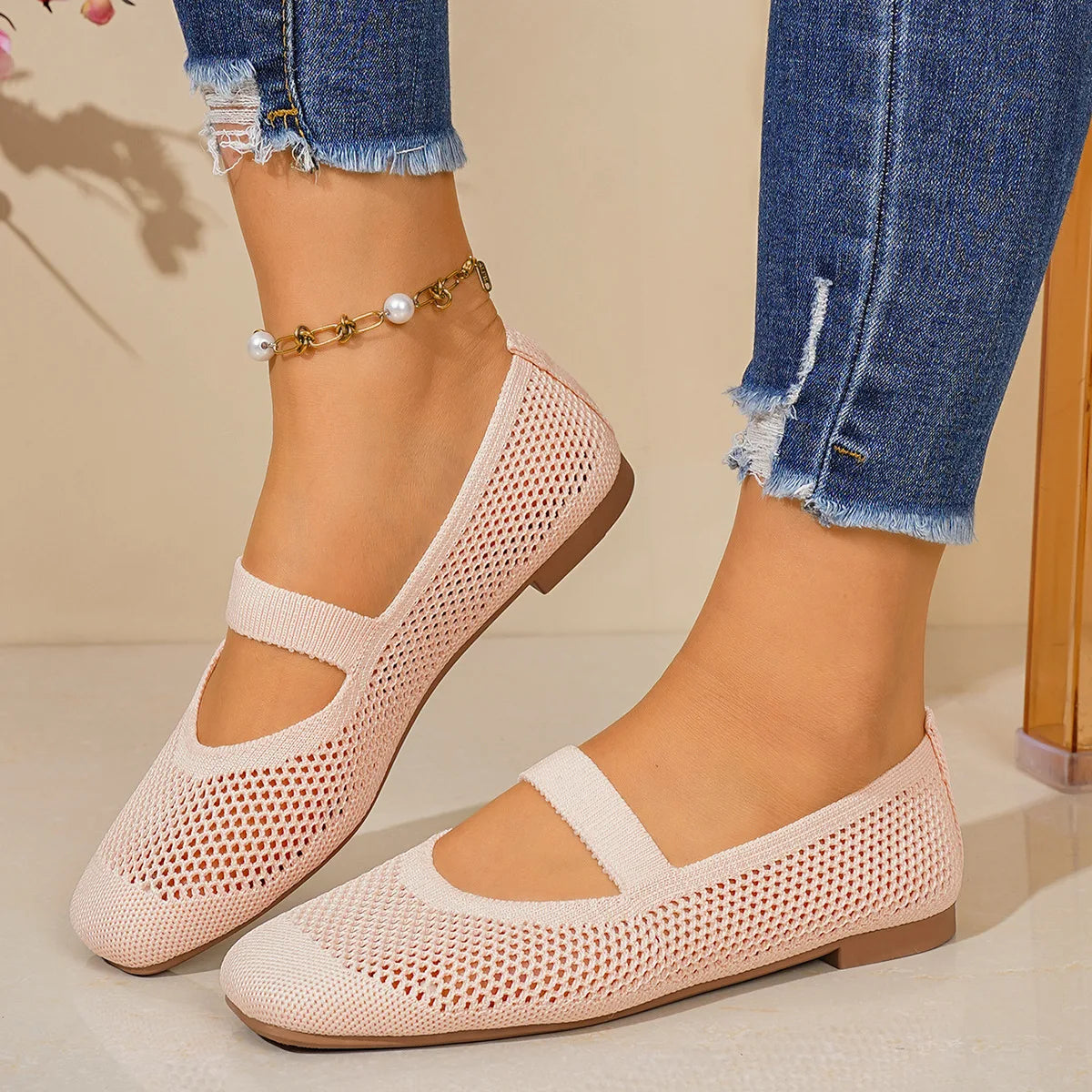 Women's Slip-On Flat Loafers – Hollow Out Air Mesh Casual Shoes Women's Flat Loafers Axl