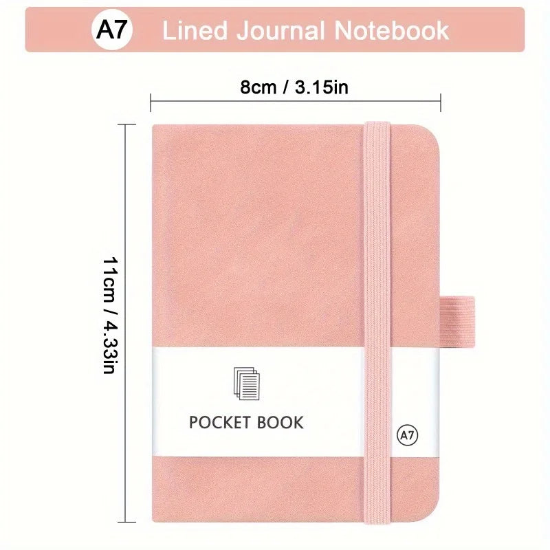 4-Pack A7 Mini Pocket Planner – PU Leather Weekly Notebook Pocket Planner Notebook Axl