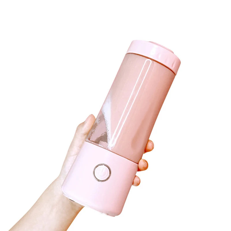 BALASHOV Portable Mini Electric Juicer Blender Cup 400ml Portable Juicer Blender Axl Pink