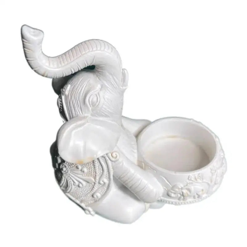 Elephant Trunks Up Tealight Candle Holder – Resin Home Decor Tealight Candle Holder Axl