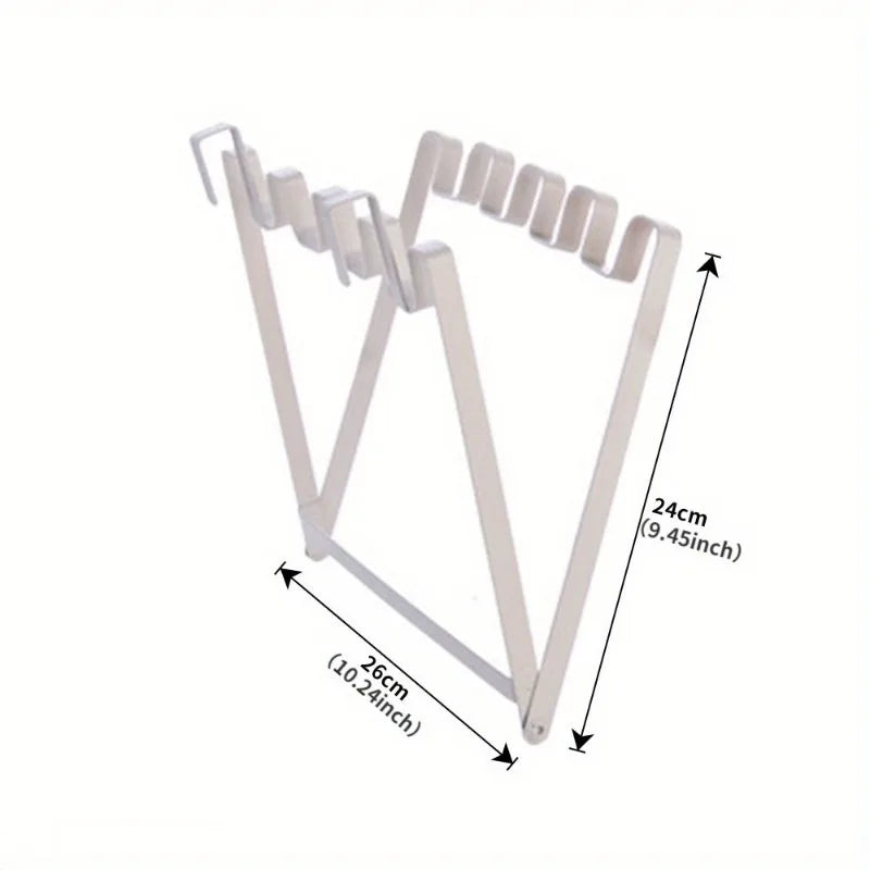 Foldable Over-Door Trash Bag Holder | Kitchen Cabinet Rack Door Storage Rack Axl