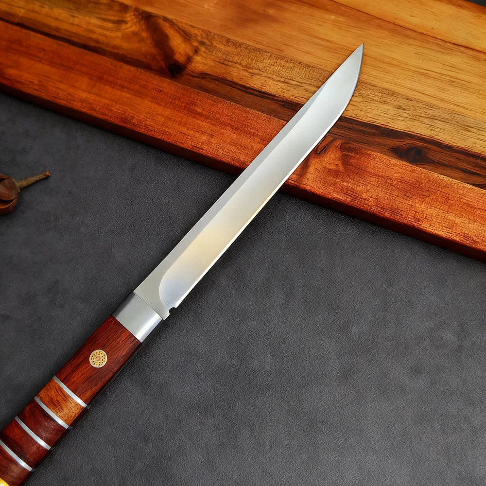 5Cr Stainless Steel Kitchen Knife Set – Wood Handle & Sheath Kitchen Knife Set Axl