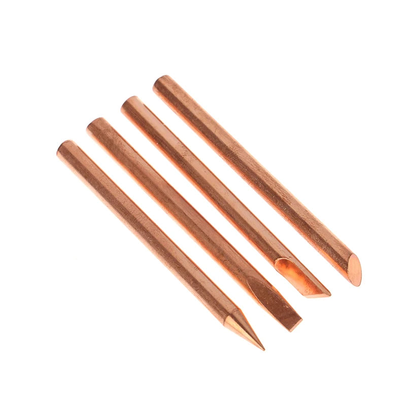 4-Pack Copper Solder Iron Tips B C D K – 30W 40W 60W Solder Iron Tips Axl