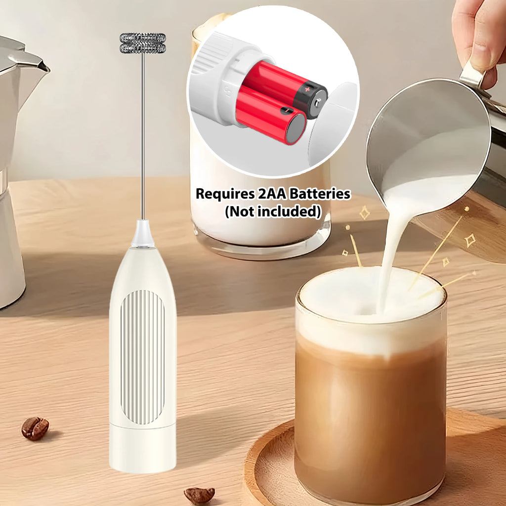 ONEKA Handheld Milk Frother Wand – Battery Operated Mixer Milk Frother Wand Axl Cream