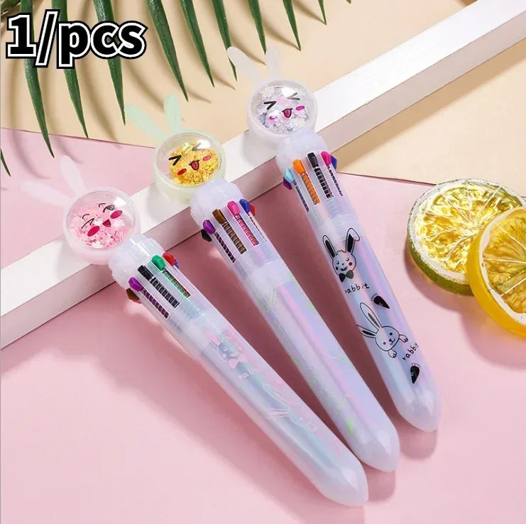Kawaii Christmas Ballpoint Pens – Multicolor Novelty Biro Set Novelty Ballpoint Pens Axl 2pcs rabbit