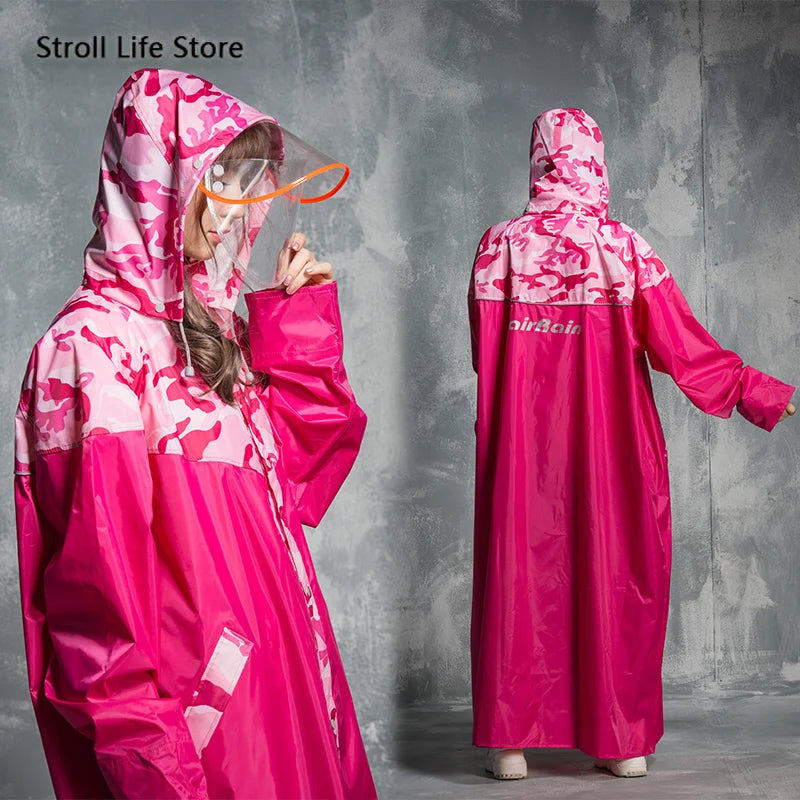 Camouflage Long Raincoat – Unisex Motorcycle Rain Poncho Rain Poncho Axl