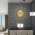 Gold Large Silent Metal Wall Clock – Modern Nordic Luxury Decor Wall Clock Axl 60CM