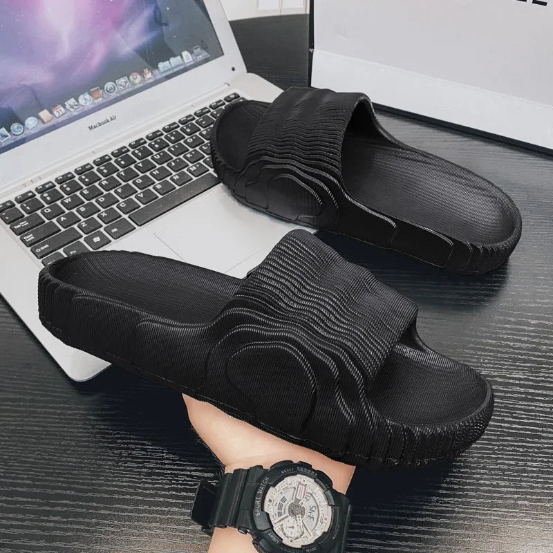 Non-Slip EVA Indoor Slippers – Unisex Summer Flat Sandals Indoor Slippers Axl black 43-44
