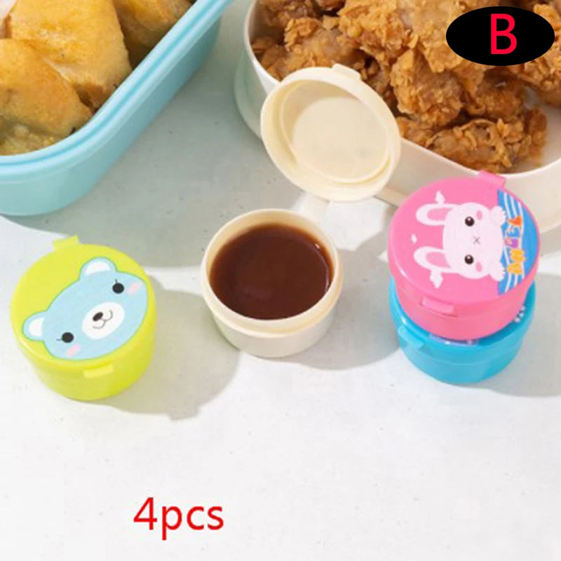 Mini Condiment Squeeze Bottles – Portable Sauce Jars Set 3/4 Pc Condiment Squeeze Bottles Axl B 4pcs
