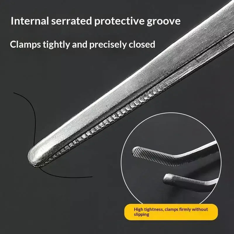 2-Pack 25cm Stainless Steel Kitchen Tweezers – Straight & Curved Kitchen Tweezers Axl