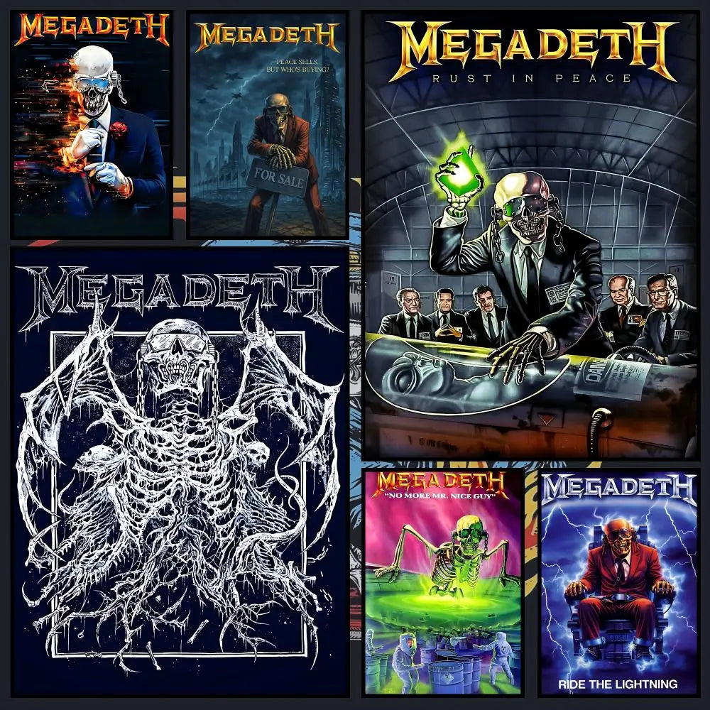 Megadeth Album Poster – Waterproof Self-Adhesive Wall Art Wall Art Poster Axl