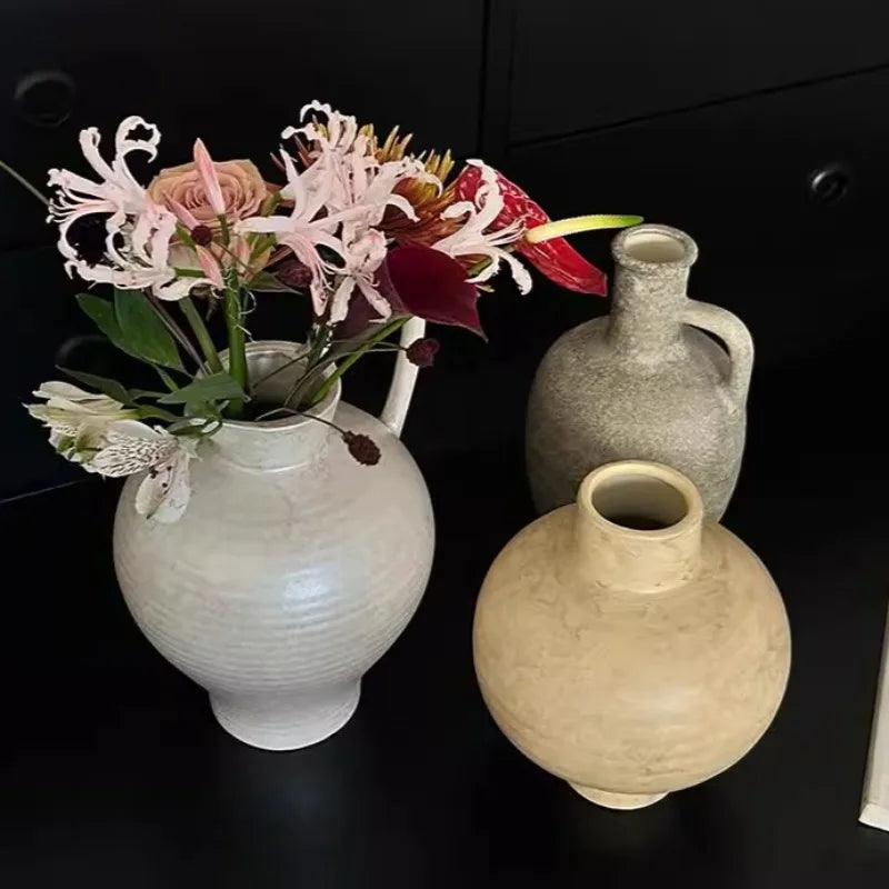 Nordic Ceramic Bud Vase Set – Wabi-Sabi Living Room Décor Ceramic Bud Vase Axl