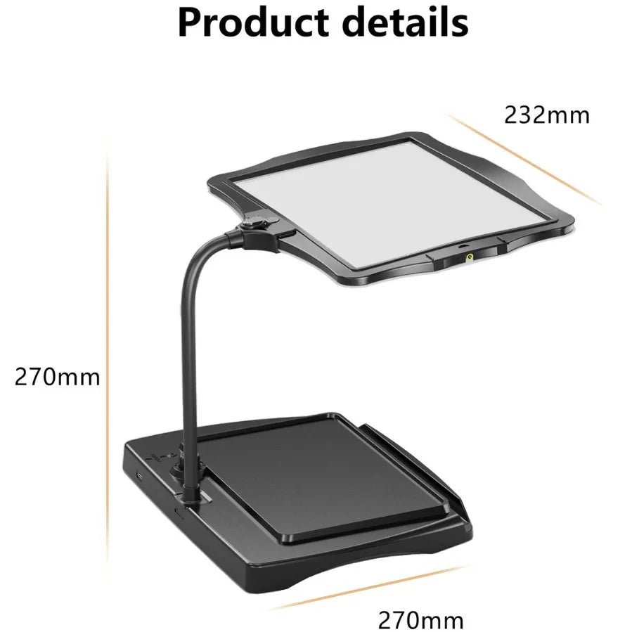 Rechargeable Magnifying Glass – Large Lens & Detachable Light Illuminated Magnifier Axl