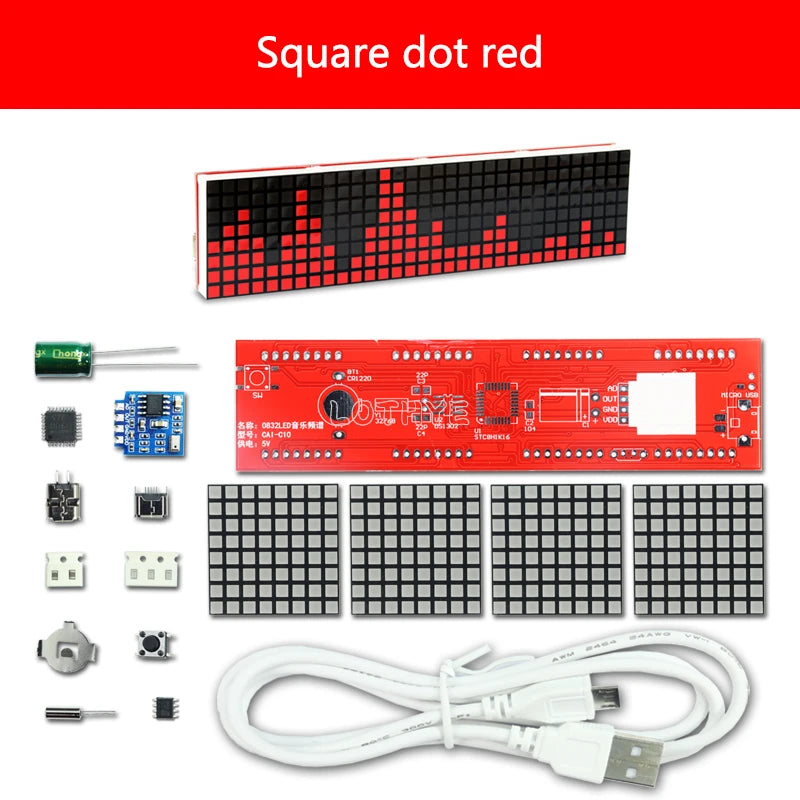 LED Music Spectrum DIY Soldering Kit – Voice Activated Light DIY Electronics Kit Axl MAROON