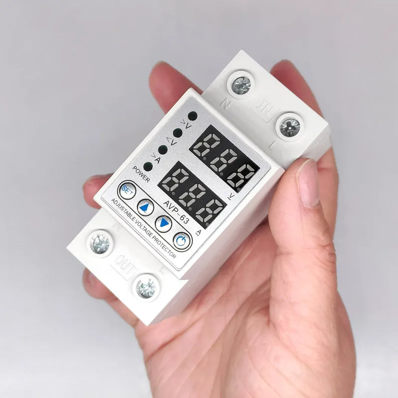 230V 40A/63A Adjustable Voltage & Current Protection Relay Voltage Protection Relay Axl