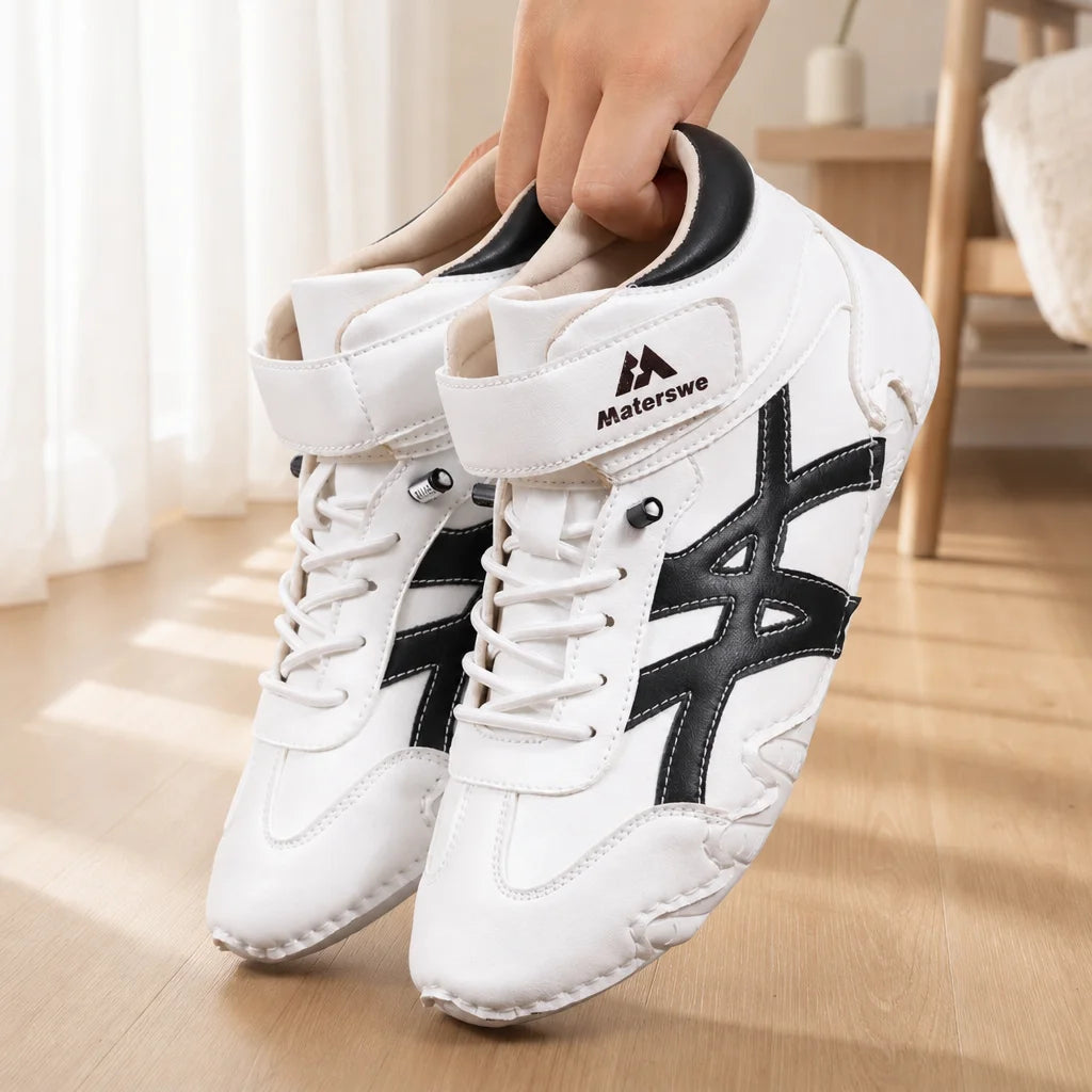 ZULIWAGN Women's Flat Sneakers – Lightweight Casual Trainers Women's Flat Sneakers Axl WHITE 38