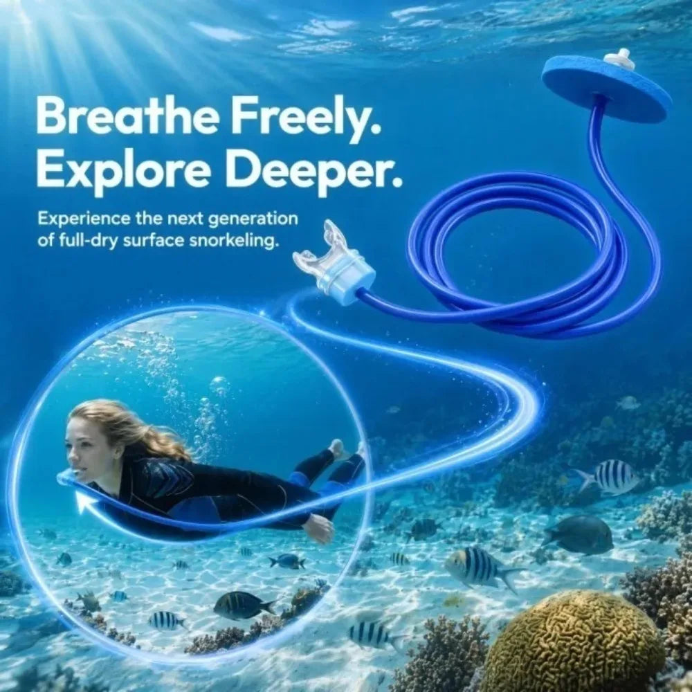 Dry Snorkel Breathing Tube 2m/3m – Scuba & Swim Training Dry Snorkel Tube Axl