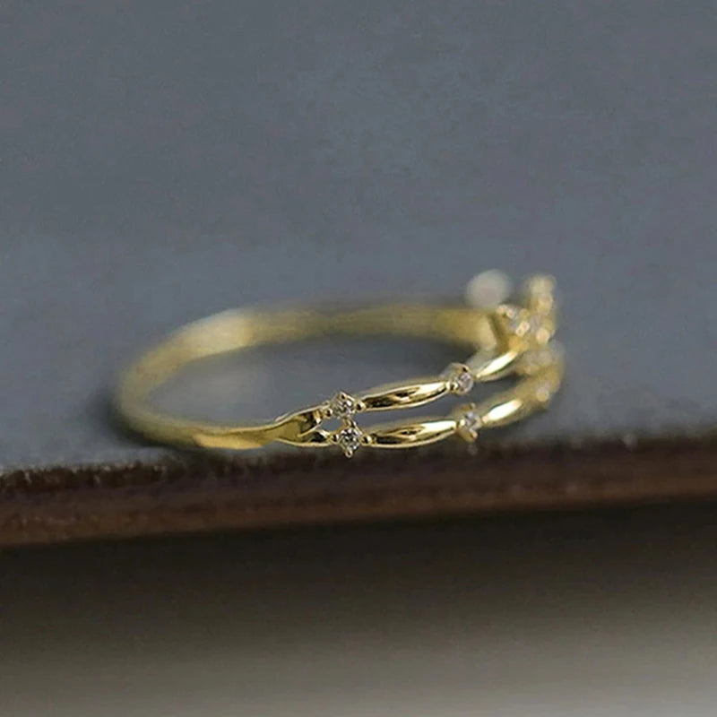 Huitan Gold Butterfly Ring Women – Cubic Zirconia Fashion Jewelry Fashion Ring Axl