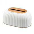 Auto Lift Desktop Tissue Box – Modern Plastic Napkin Holder Tissue Box Holder Axl White
