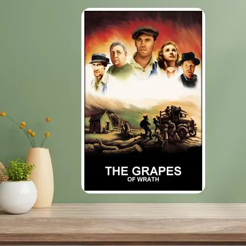 Grapes of Wrath Metal Movie Poster Sign | Vintage Wall Decor Metal Wall Sign Axl aluminum sign aluminum 20x30cm