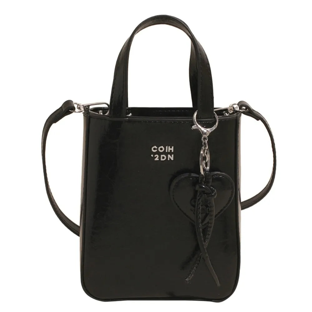 Women's PU Leather Crossbody Bag – Small Square Shoulder Purse Crossbody Shoulder Bag Axl Black