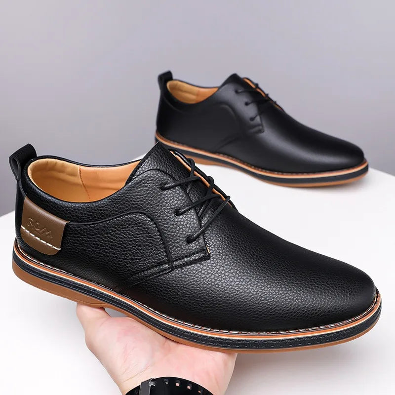 Men's Plus Size Business Dress Shoes – Breathable Lace-Up Men's Dress Shoes Axl