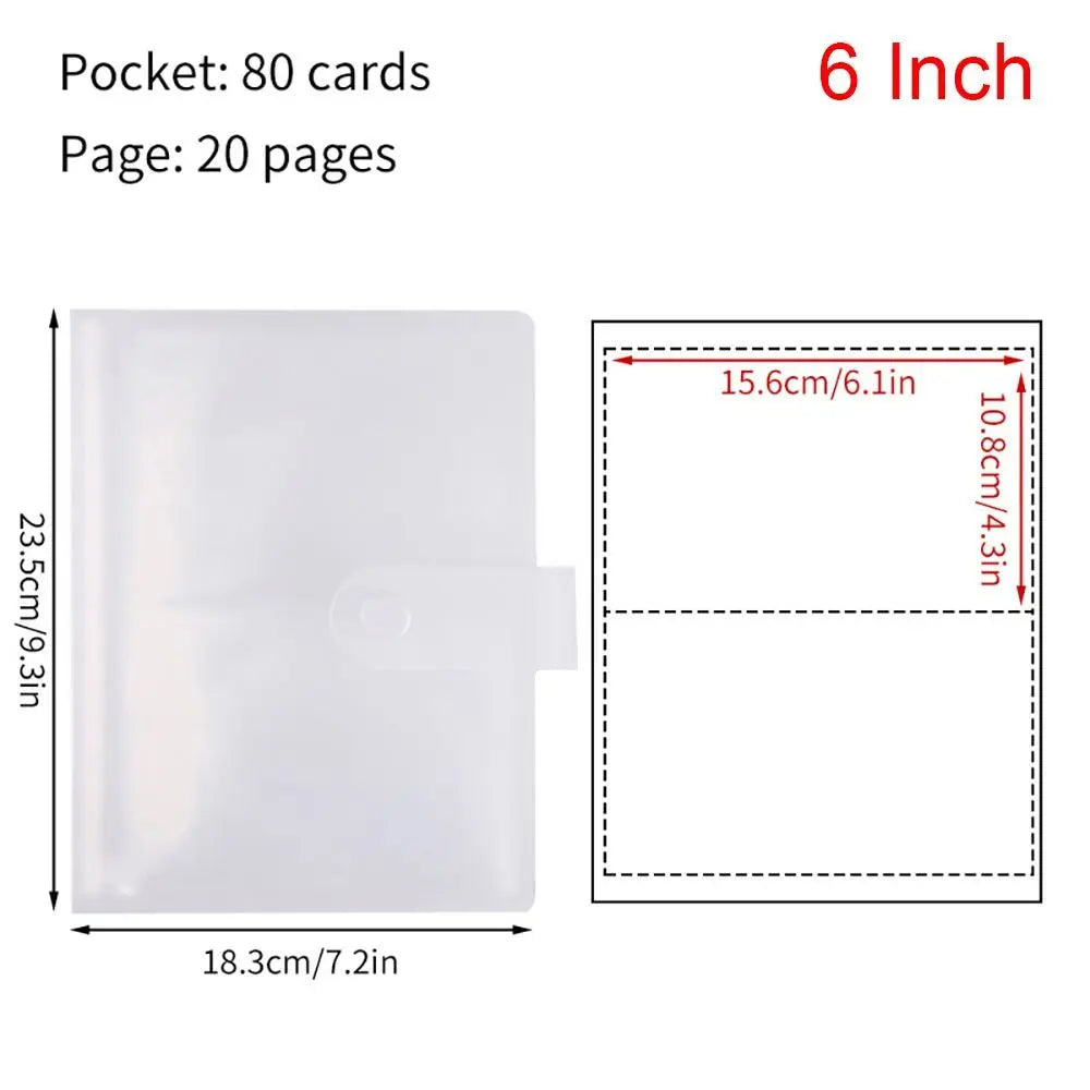 Photo Card Album 80/160 Slots – PVC Photocard Holder 3–7 Inch Photo Card Album Axl 6 Inch-80 Cards