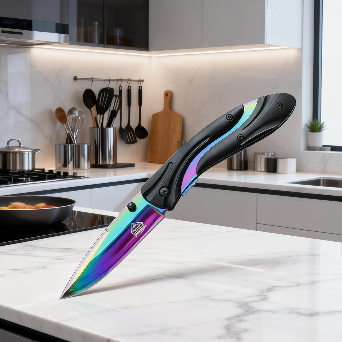 S30V Steel Titanium Folding Pocket Knife – Sharp Fruit Paring Knife Folding Pocket Knife Axl