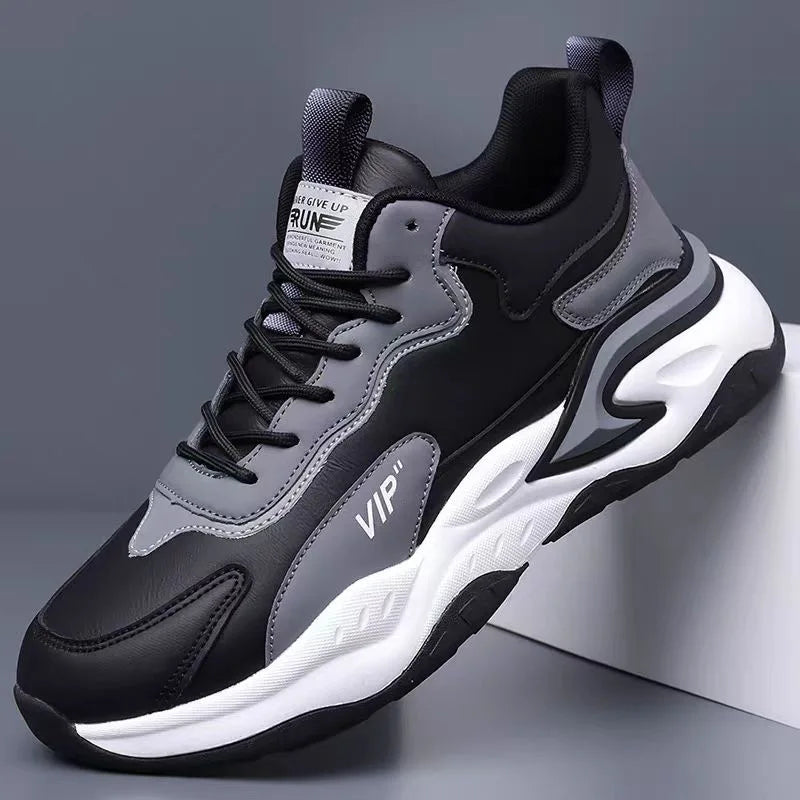 Men's Wear-Resistant Lace-Up Casual Sneakers | Anti-Slip Men's Casual Sneakers Axl black 44
