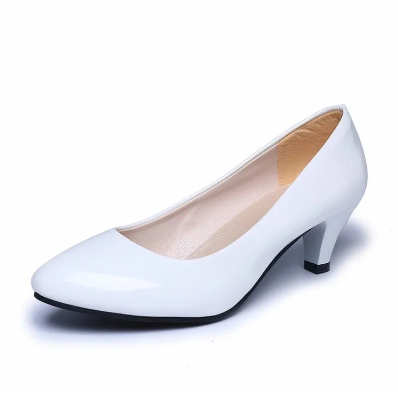 YBQJOO Women's Square Heel Pumps – Office & Party Slip-On Women's Heeled Pumps Axl