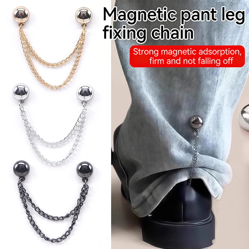 2Pcs Magnetic Clothes Clips – Chain Metal Garment Fastener Garment Fastener Clips Axl