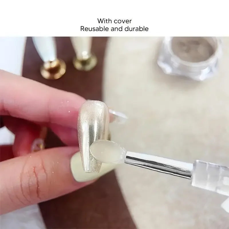 Nail Powder Application Brush – Reusable Nail Art & Lip Tool Nail Art Brush Axl