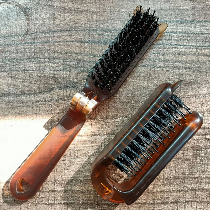 Cat Ear Foldable Boar Bristle Hair Brush – Pocket Travel Comb Foldable Hair Brush Axl