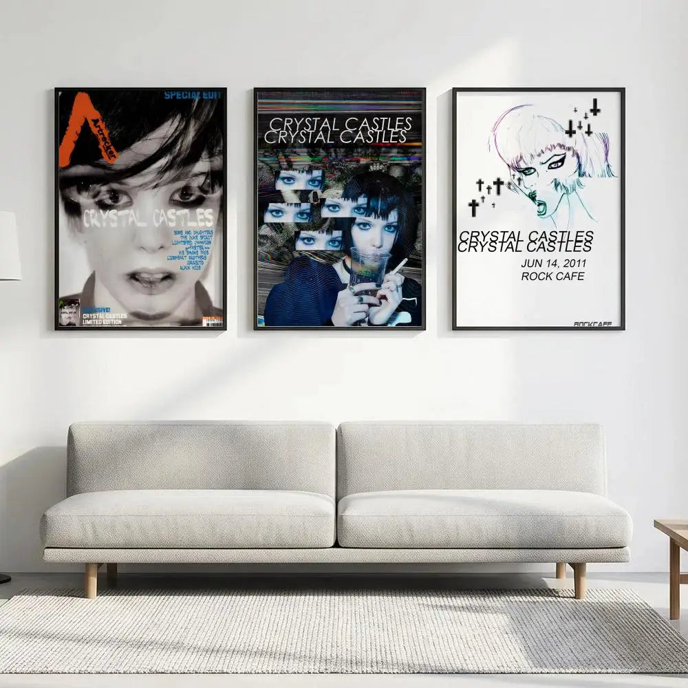 Crystal Castles Band HD Art Poster – Waterproof Wall Décor Wall Art Poster Axl