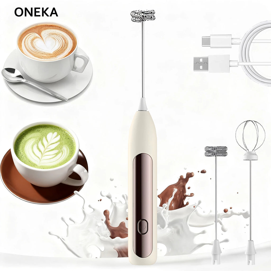 Rechargeable Handheld Milk Frother – Foam Maker for Coffee & Matcha Milk Frother Axl