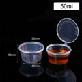 50-Pack Reusable Sauce Cups with Hinged Lids – Leak-Proof Food Storage Containers Axl 50ml style 2