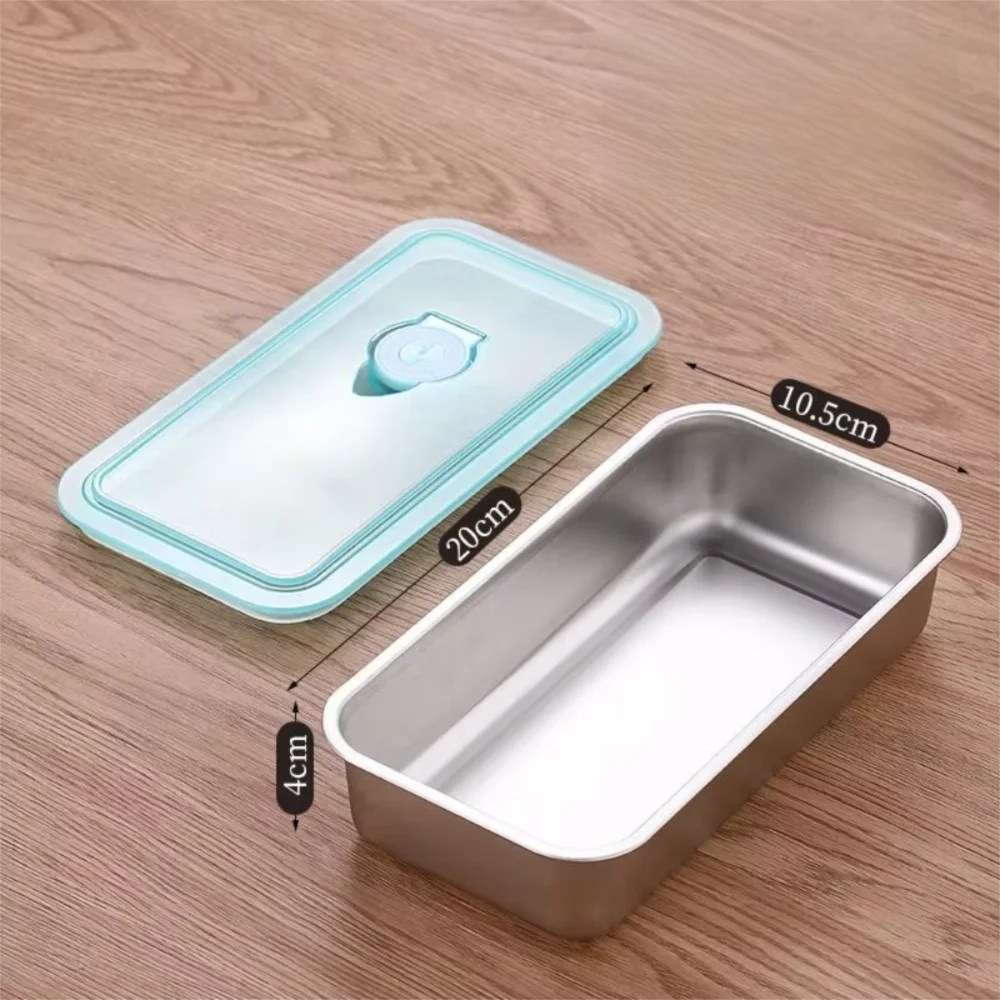 Stainless Steel Double Compartment Snack Container with Lid Snack Container Axl 1