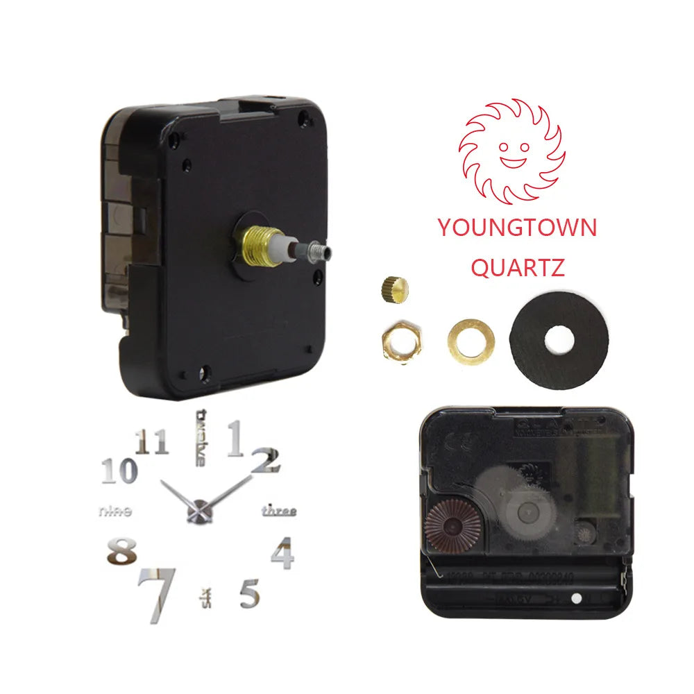 Young Town 12888 Large Torque Silent Quartz Clock Movement Clock Movement Kit Axl Default Title