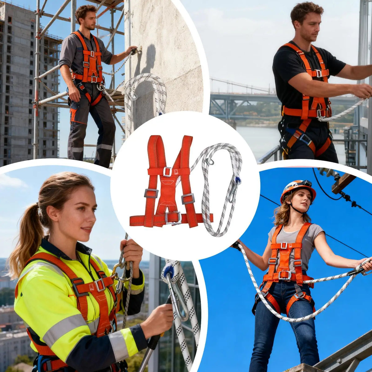 3M Double Strap Safety Harness – Adjustable Fall Protection Safety Harness Axl