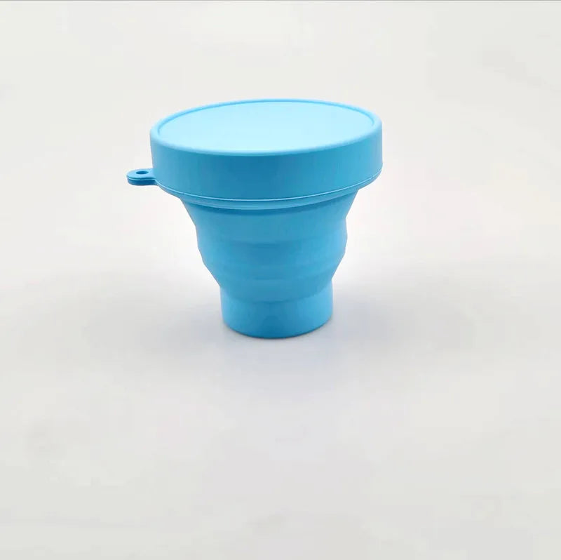 Collapsible Silicone Folding Cup – Travel & Camping Tumbler Collapsible Silicone Cup Axl Blue