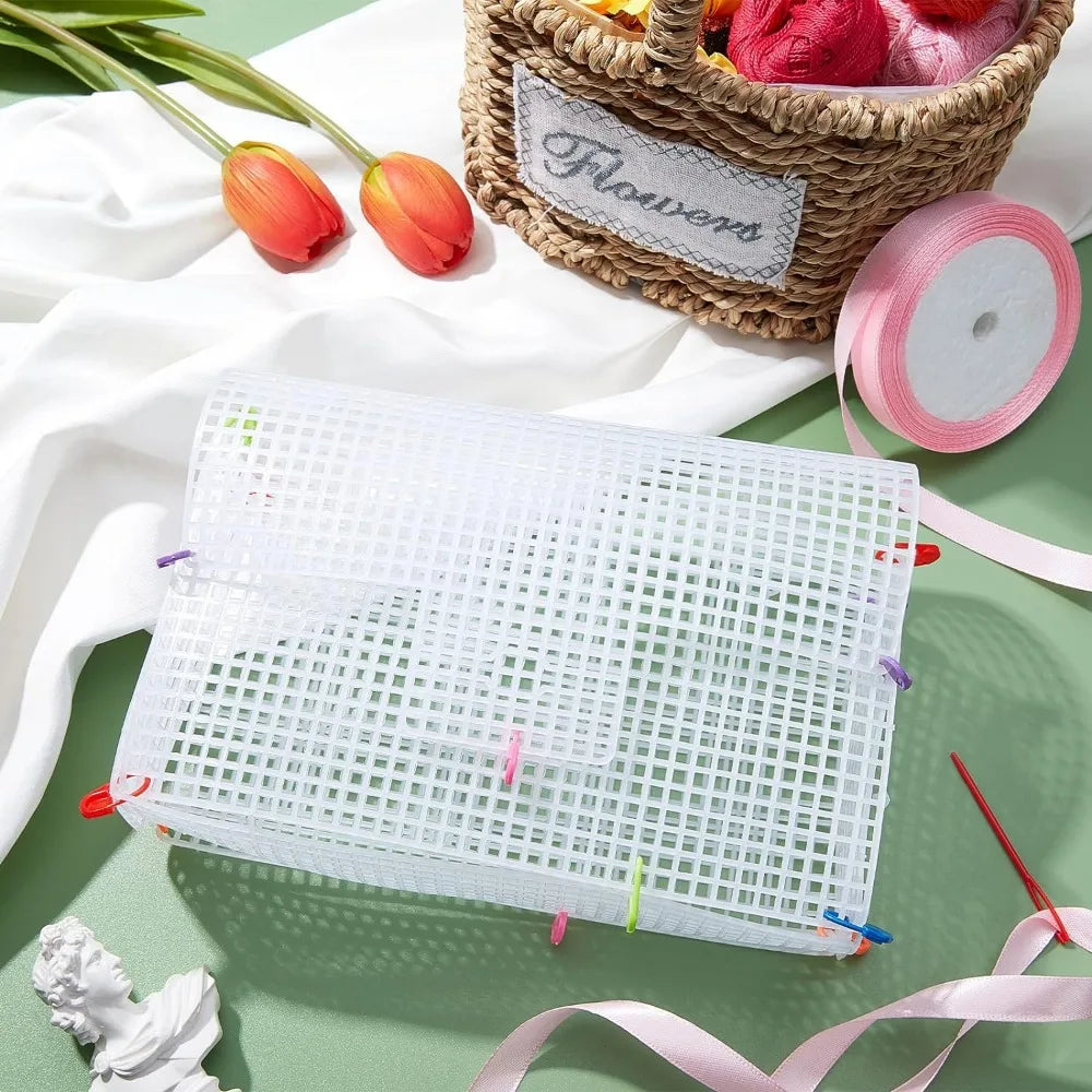 6-Pack Plastic Mesh Canvas Bag Sheets for Knit & Crochet DIY Craft Mesh Canvas Sheets Axl