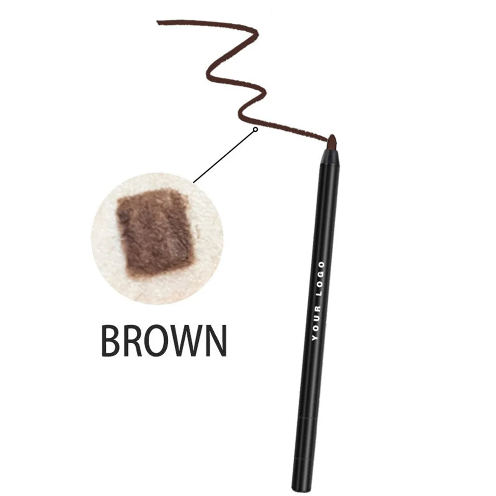 Waterproof Gel Eyeliner Pencil with Built-In Sharpener | Vegan Gel Eyeliner Pencil Axl Black Pencil 02 20pcs with logo