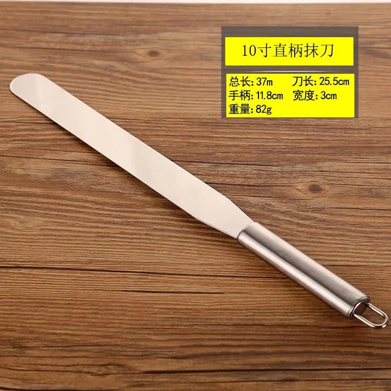Stainless Steel Cake Icing Spatula 6 8 10 12 Inch Frosting Tool Cake Icing Spatula Axl 10 Inch Straight Option14