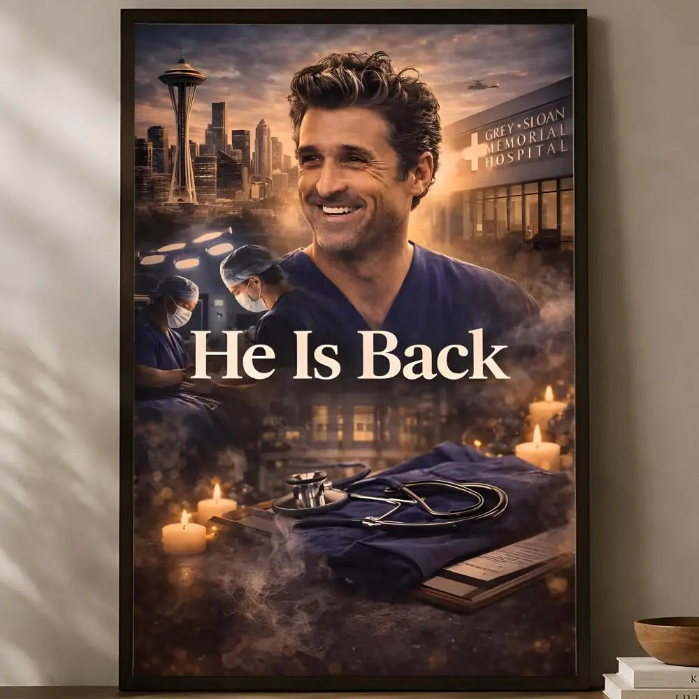 Grey's Anatomy HD PVC Self-Stick Wall Poster | Waterproof Wall Art Poster Axl White01 60X90cmNoframe