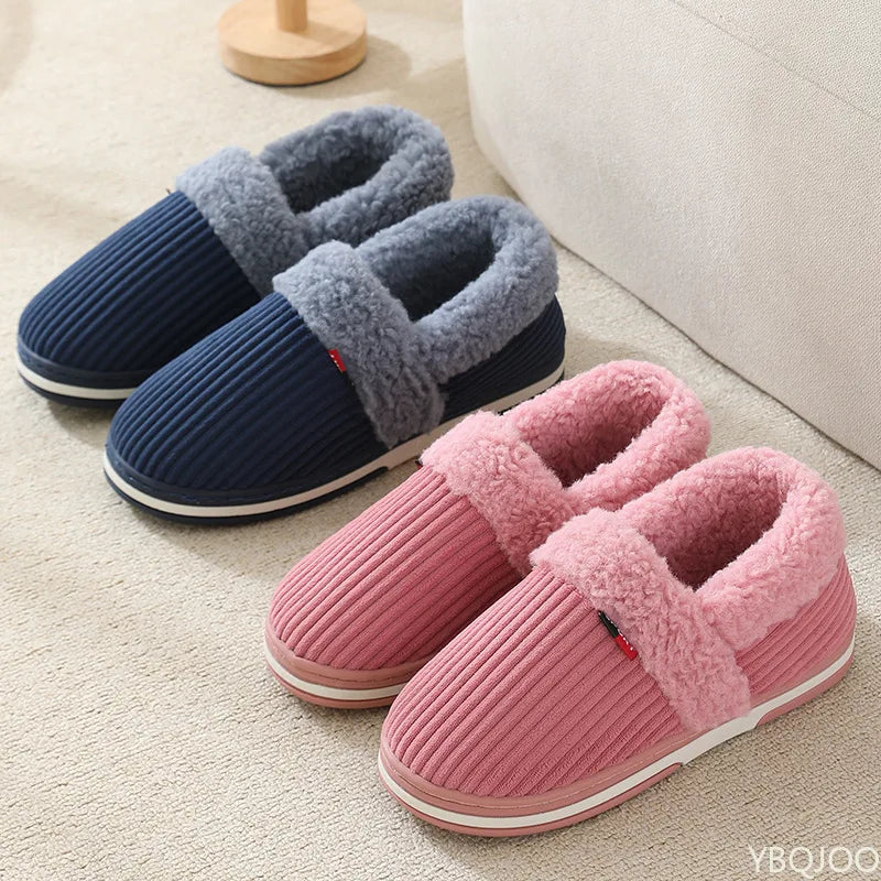 Winter Indoor Plush Slippers – Fluffy Non-Slip Cotton House Shoes Indoor Plush Slippers Axl