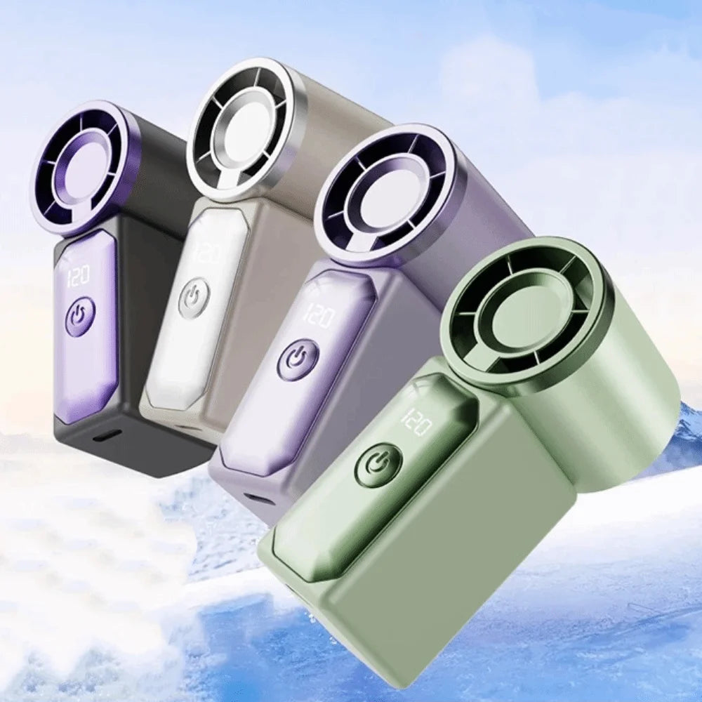 LED Display Portable Mini Handheld Fan – USB Rechargeable Handheld Mini Fan Axl