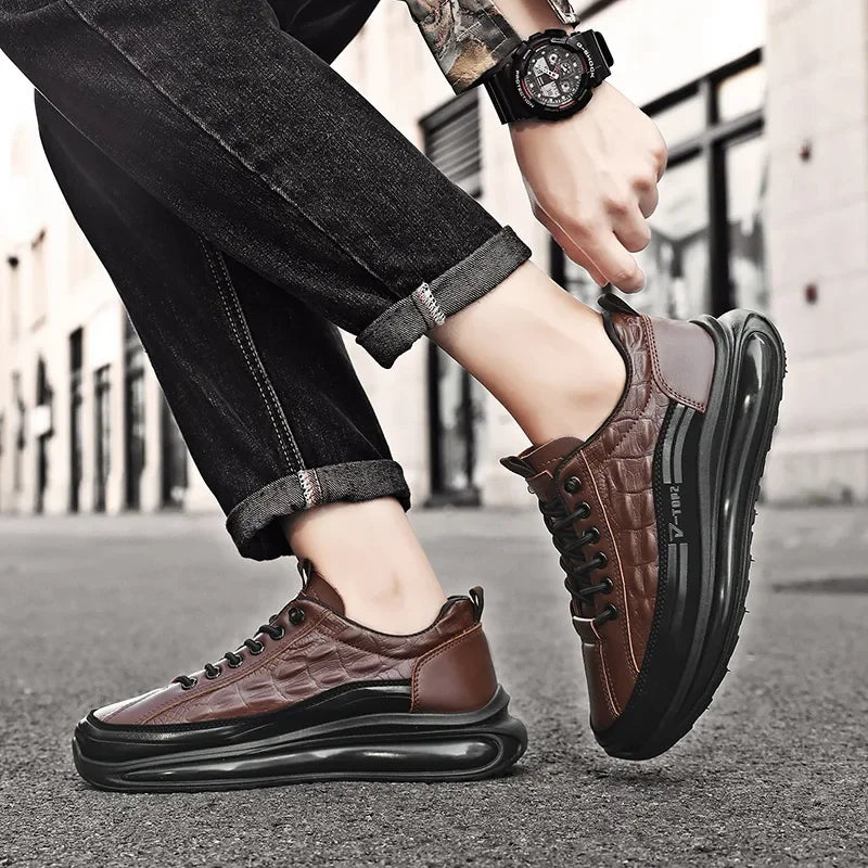 Men's Winter High-Top Casual Ankle Boots – Warm Lace-Up Men's Ankle Boots Axl